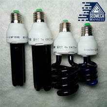 Load image into Gallery viewer, E27 20/40W Spiral Enegy Saving UV Ultraviolet Fluorescent Black Light CFL Light Bulb Violet Lamps for home stage show effect. Sedmeca Express. Instrumentation and Electrical Materials.
