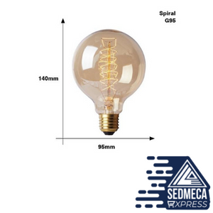 Edison Bulb E27 220V 40W ST64 G80 G95 T10 T45 A19 Retro Ampoule Vintage Incandescent Bulb edison Lamp Filament Light Bulb Decor. Sedmeca Express. Instrumentation and Electrical Materials.