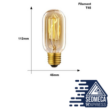 Load image into Gallery viewer, Edison Bulb E27 220V 40W ST64 G80 G95 T10 T45 A19 Retro Ampoule Vintage Incandescent Bulb edison Lamp Filament Light Bulb Decor. Sedmeca Express. Instrumentation and Electrical Materials.
