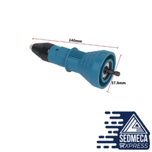 Load image into Gallery viewer, Electric Riveter Guns Riveting Tool Cordless Riveting Drill Adaptor Insert Nut Tool Riveting Drill Adapter 2.4mm-4.8mm. Sedmeca Express. Metals.
