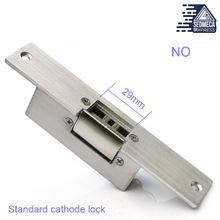 Load image into Gallery viewer, Electric Strike Lock Narrow Type Electric Door Lock for Home Office Wood Metal Door NO Mode Fail Secure DC 12V Access control
