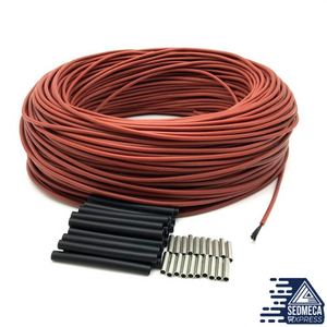 Electric Warm Floor Carbon Heating Cable 100m 12K 33 ohm Infrared Heating