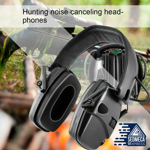 Electronic Shooting Earmuff Anti-noise Impact Ear Protector Outdoor Sport Sound Amplification Headset Foldable Hearing Protector. SEDMECA EXPRESS. Personal Protective Equipment.
