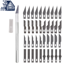 Load image into Gallery viewer, Engraving Non Slip Metal Scalpel Knife Tool Kit + 40pcs PCB DIY
