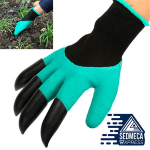 Garden Gloves with Claws Digging soil and planting gardening gloves garden split claw gloves. Sedmeca express personal protective equipment 