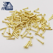 Load image into Gallery viewer, 200pcs Golden Silver Antique Brass Bronze Dia=1.2/1.5mm L=6/8/10mm Iron Small Mini Round Head Nail Tack for Jewelry Box Hinge. Sedmeca Express. Metals.
