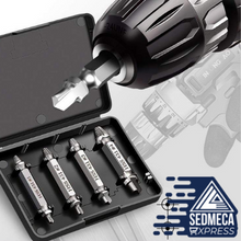 Load image into Gallery viewer,  HHS Double Ended Screw Extractor Damaged Screw Extractor Drill Bit Extractor Drill Set Broken Speed Out Bolt Extractor Bolt Stud. Sedmeca Express. Hand Tools &amp; Equipments.
