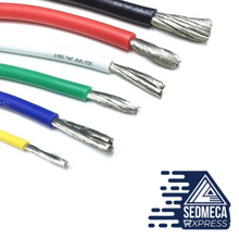 Load image into Gallery viewer, Heat-resistant cable wire Soft silicone wire 12AWG 14AWG 16AWG 18AWG 20AWG 22AWG 24AWG 26AWG 28AWG 30AWG heat-resistant silicone. Sedmeca Espress Instrumentation and Electrical Materials.
