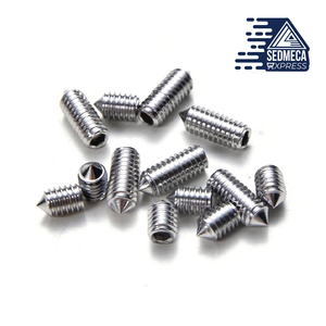 Hex hexagon socket set screw cone point grub screw M2 M2.5 M3 M4 M5 M6 M8 M10 304 stainless steel set screw DIN914. Sedmeca Express. Metals.