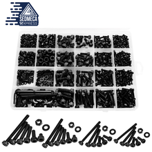 Load image into Gallery viewer, 1060pcs M2 M3 M4 M5 Hex Socket Screw Set Carbon Steel Flat Round Cap Head Screws Bolts and Nuts Assortment Kit with Storage Box. Sedmeca Express. Metals.
