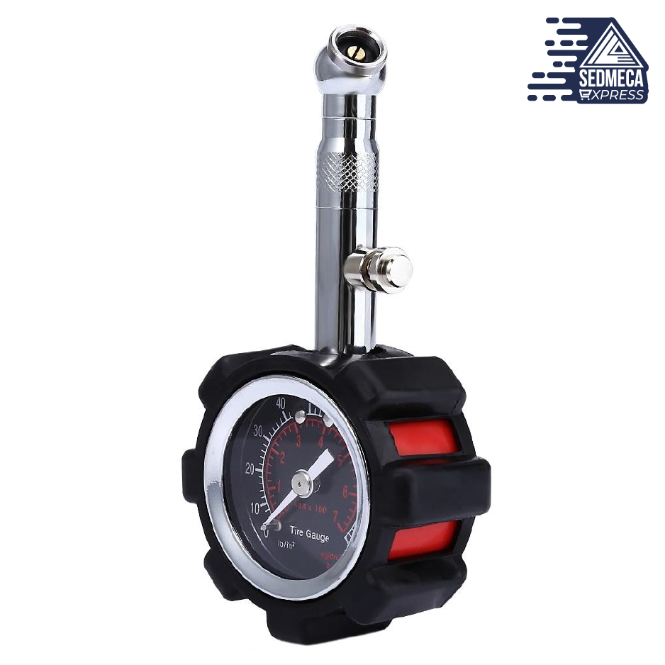 High Accuracy Tire Pressure Gauge Black 100 psi For Accurate Car Air Pressure Tyre Gauge For Car Truck and Motorcycle. Sedmeca Express. Hand Tools & Equipments.