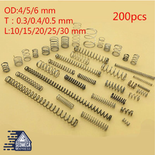 Load image into Gallery viewer, High quality 304 stainless steel compression spring Repair small spring suit Wire diameter 0.5/0.3/0.4 OD4/5/6 10-30length 225pc. Sedmeca Express. Metals.
