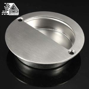 Stainless Steel Door Handle Flush Recessed Pull Circular Oval Rectangular Hardware Drawer Embedded For Home Tools Free Ship