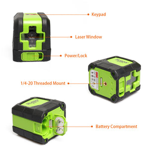 Self-Leveling Laser Level 2 Lines (4 Degrees) Red Green &amp; Vertical cross line with magnetic base. Hand Tools & Equipments. Sedmeca Express.