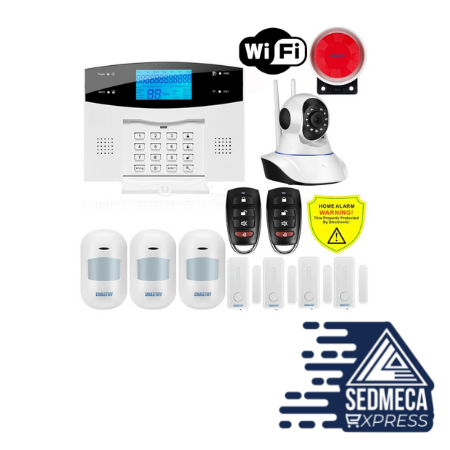 IOS Android APP Wired Wireless Home Security LCD PSTN WIFI GSM Alarm System Intercom Remote Control Autodial Siren Sensor Kit. SEDMECA EXPRESS. Personal Protective Equipment.