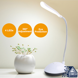 LED Desk Table Lamp AAA Battery Powered Eye Protection Light Book Reading Lights.