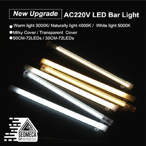 LED Tube Light 220V High Brightness 2835 30cm 50cm 72LEDs LED Bar Lights Fluorescent Tubes for Showcase Cabinet Kitchen Lighting. Sedmeca Espress Instrumentation and Electrical Materials. Construction & Home.