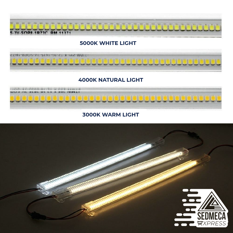 Barre Lumineuse LED 220V, Haute Luminosité, 8W, 50cm, 30cm, 72