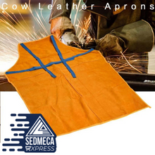Load image into Gallery viewer, Leather Aprons Welding Heat Insulation Protection Welders Blacksmith 93x64cm High Temperature Apron Anti-scalding Apron. SEDMECA EXPRESS. Personal Protective Equipment.

