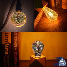 Load image into Gallery viewer, Light Bulb Vintage Star Fireworks Lamp Holiday Night Light Christmas Tree
