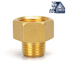 Load image into Gallery viewer, 1/8&quot; 1/4&quot; 3/8&quot; 1/2&quot; Male to Female Thread Brass Pipe Connectors Brass Coupler Adapter Threaded Fitting. Sedmeca Express. Metals. Construction &amp; Home.
