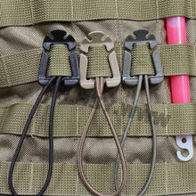 Load image into Gallery viewer, 1/2/5Pcs Molle Backpack Buckle Carabiner Clips Outdoor Nylon Camping Bag Hanger Hook Clamp EDC Carabiner Survival Gear Tools. Secures webbing, cords, wires, excess materials Elastic shock cord, Easy adjustment. SEDMECA EXPRESS. Hand Tools &amp; Equipments.
