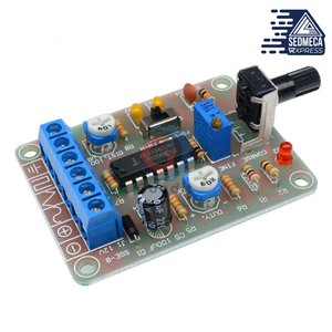 Monolithic-Function-Signal-Generator-Module-Sine-Square-Triangle-Welded-DIY-Kit-Sine-Square-Triangle With excellent performance, ASIC chip function generator ICL8038, adding a small amount of resistive and capacitive components can produce sine, triangle, square wave, and the frequency of the signal, duty cycle, adjustable distortion sine wave. Sedmeca Express. Instrumentation and Electrical Materials