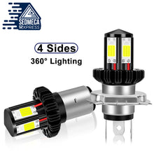 Load image into Gallery viewer, Motorcycle Headlight LED BA20D H6 H4 Bulbs Hi Lo beam. Sedmeca Express. Hand Tools &amp; Equipments.
