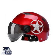 Load image into Gallery viewer, Half Face Motorcycle Street Bike Helmet Unisex Success

