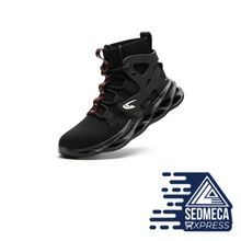 Load image into Gallery viewer, New Large size 37-50 safety boots light comfortable, steel toe cap, anti-piercing industrial outdoor work shoes, foot protection. SEDMECA EXPRESS. Personal Protective Equipment.
