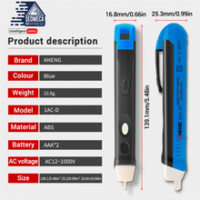 Load image into Gallery viewer, Non Contact Induction Test Pencil Voltmeter AC110V 220V Electrical Indicator Power Detector
