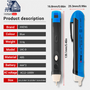 Non Contact Induction Test Pencil Voltmeter AC110V 220V Electrical Indicator Power Detector