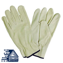 Load image into Gallery viewer, Pig Skin Leather Gloves Safety Working Mechanical Repairing Gardening Gloves. SEDMECA EXPRESS. Personal Protective Equipment.
