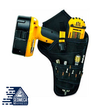 Load image into Gallery viewer, Portable Heavy Duty Drill Driver Holster Cordless Electrician Tool Bag Bit Holder Belt Pouch Waist Cordless Drill Storage Pocket. Sedmeca Express. Hand Tools &amp; Equipments.
