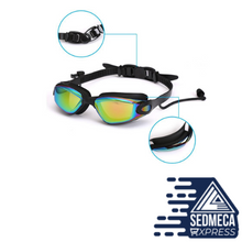 Load image into Gallery viewer, Professional Swimming Goggles Swimming Glasses with Earplugs Nose Clip Electroplate Waterproof Silicon Adluts. SEDMECA EXPRESS. Personal Protective Equipment.
