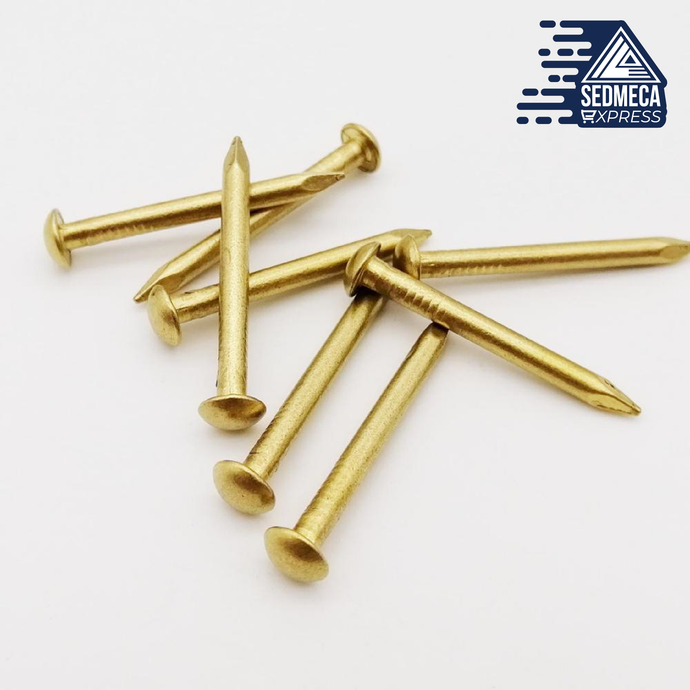 10/20/50/100pcs Dia 1.2mm 1.5mm 2mm 3mm Pure Copper Brass Small Mini Round Head Nail for Furniture Hinge Drum Jewelry Chest Box. Sedmeca Express. Metals.	
