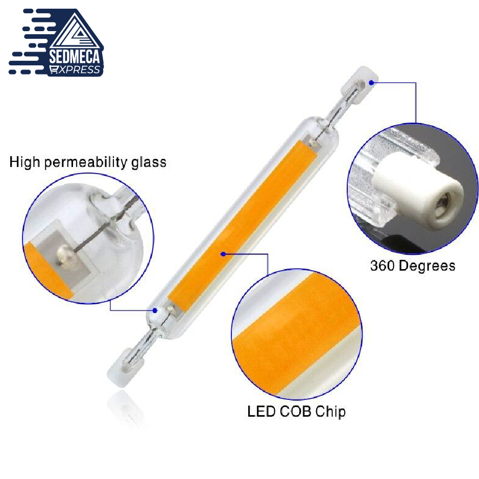 Lamp Bulb Glass Tube Replace 30W 50W 100W Halogen Lamp Light – SEDMECA  Express