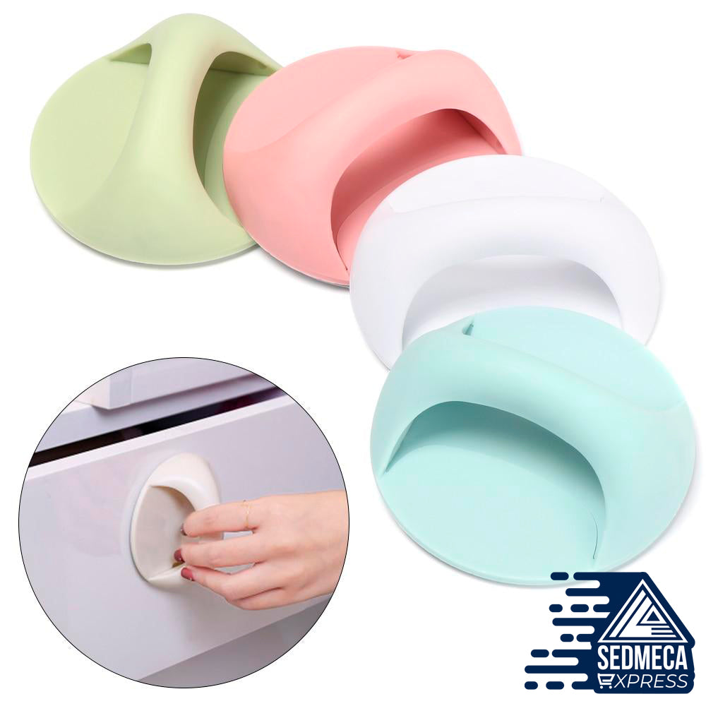 Self-adhesive Round Plastic Knobs Multi-purpose Multicolor Wardrobe Pulls Auxiliary Furniture Knobs Door Handles Hardware
