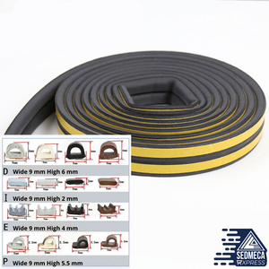 10 Meters DIPE Self-adhesive Door And Window Sealing Strip Glass Window Anti-collision Rubber Strip Foam Sound Insulation Strip. Sedmeca Express. Construction & Home.