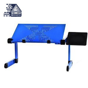 Aluminum Alloy Laptop Table Adjustable Portable Folding Computer Desk Students Dormitory Laptop Table Computer Stand Bed Tray