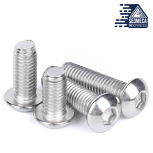 Load image into Gallery viewer, M2 M2.5 M3 M4 M5 M6 304 A2-70 Stainless Steel Black grade 10.9 ISO7380 Hexagon Hex Socket Head Button Allen Bolt Screw. Sedmeca Express. Metals. Construction &amp; Home.

