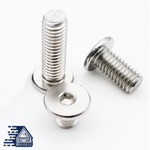 Load image into Gallery viewer, 5/10/20/50X CM M1.6 M2 M2.5 M3 M4 M5 M6 M8 A2 304 Stainless Steel Hex Hexagon Socket Ultra Thin Super Flat Wafer Head Screw Bolt. Sedmeca Express. Metals. Construction &amp; Home.
