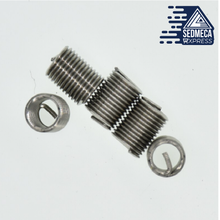 Load image into Gallery viewer, 50pcs Stainless Steel Thread Fasteners Kit Spiral Wire Repair Tool Kit Helical Screw Sleeve Set. Sedmeca Express. Metals.
