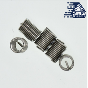 50pcs Stainless Steel Thread Fasteners Kit Spiral Wire Repair Tool Kit Helical Screw Sleeve Set. Sedmeca Express. Metals.