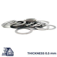 Load image into Gallery viewer, Stainless steel Flat Washer High precision Ultrathin Adjusting gasket Ultra thin shim M3 M4 M5 Thickness 0.1 0.2 0.3 0.5 1mm. Sedmeca Express. Metals.
