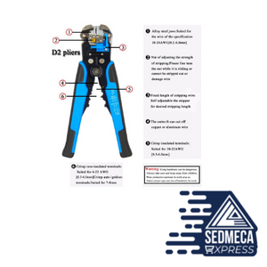Stripping Multifunctional Pliers, Used For Cable Cutting, Crimping Terminal 0.2-6.0mm, High-precision Automatic Brand Hand Tool. Sedmeca Express. Hand Tools & Equipments.