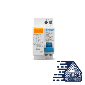 TPNL DPNL 230V 1P+N Residual current Circuit breaker with over and short current Leakage protection RCBO MCB. Sedmeca Express. Instrumentation and Electrical Materials.