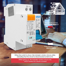 Load image into Gallery viewer, TPNL DPNL 230V 1P+N Residual current Circuit breaker with over and short current Leakage protection RCBO MCB. Sedmeca Express. Instrumentation and Electrical Materials.
