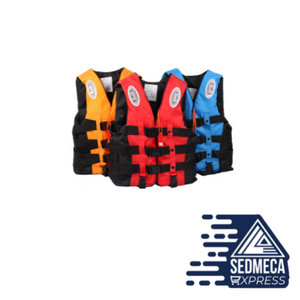 Universal Outdoor Swimming Boating Skiing Driving Vest Survival Suit Polyester Life Jacket for Adult Children with Pipe S -XXXL. SEDMECA EXPRESS. Personal Protective Equipment.