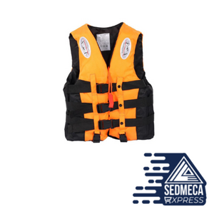 Universal Outdoor Swimming Boating Skiing Driving Vest Survival Suit Polyester Life Jacket for Adult Children with Pipe S -XXXL. SEDMECA EXPRESS. Personal Protective Equipment.